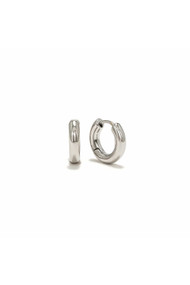 Lover's Tempo Small Puff Hoops in Silver