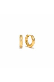 Lover's Tempo Small Puff Hoops in Gold