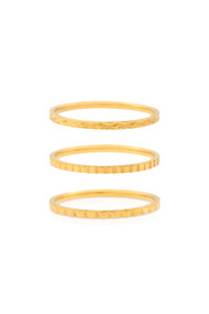 Lover's Tempo Bitt Ring Stack in Gold