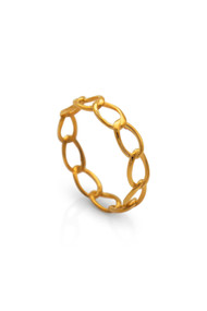 Lover's Tempo Bronte Chain Ring in Gold