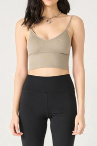 Dex Seamless Bra Top in Taupe