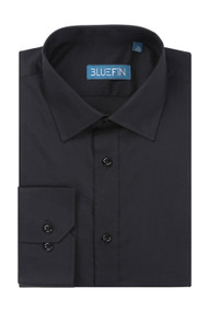 Renoir Stretch Slim Fit Dress Shirt in Black