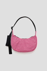 Baggu Small Nylon Crescent Bag in Azalea Pink