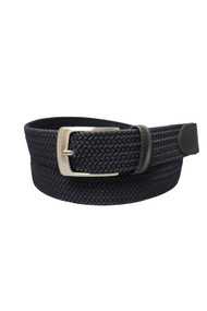 Custom Leather Braided Belt in Black