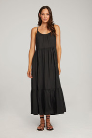 Saltwater Luxe Essential Midi Dress in Black