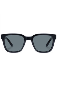 Le Specs Elixer Sunnies in Black + Green Polarized