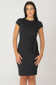 Dex Knotted Mini Dress in Black