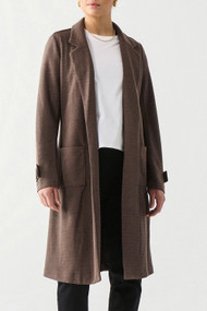 Dex Longline Blazer in Deep Brown Heather