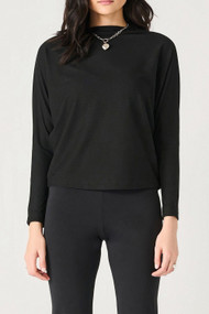 Dex Mockneck Top in Black