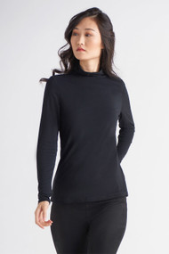 Black Tape Turtleneck in Black,