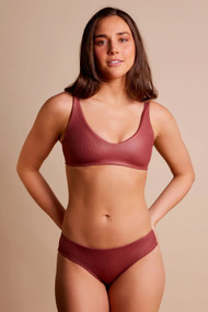 June Swimwear Sonny Bikini in Brandy