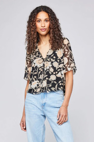 Gentle Fawn Alexandra Top in Black Floral