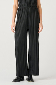 Black Tape Pleated Pant in Black