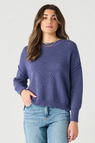 Dex Mockneck Sweater in Deep Blue