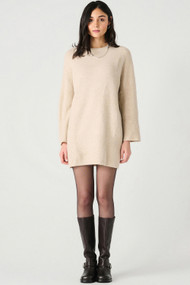 Dex Mini Sweater Dress in Light Oat