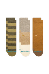 Stance Cubical Crew 3 Pack in Chive