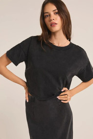 Z Supply Sway Cropped Tee in Black