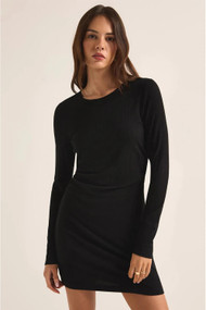 Z Supply Winnie Ribbed Dress in Black