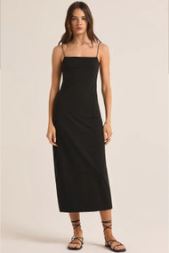 Z Supply Paulina So Smooth Midi Dress in Black