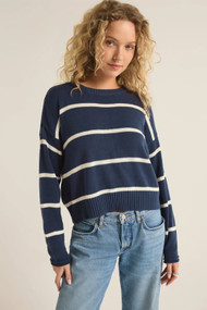 Z Supply Sienna Stripe Sweater in Midnight