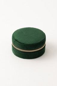 Lover's Tempo Bon Voyage Circle Jewelry Box in Emerald