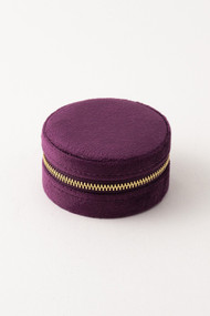 Lover's Tempo Bon Voyage Circle Jewelry Box in Amethyst