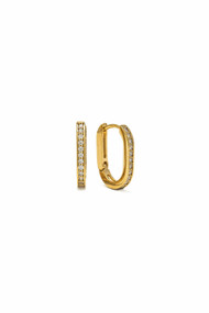 Lover's Tempo Solana Paperclip Hoops in Gold