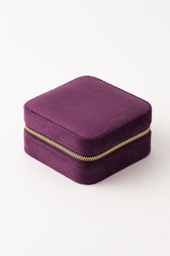 Lover's Tempo Bon Voyage Square Jewelry Box in Amethyst