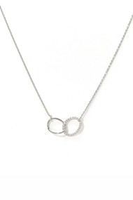 Lover's Tempo Encore Pave Necklace in Silver