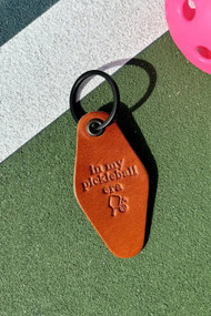 Misfit In My Pickleball Era Leather Motel Keychain