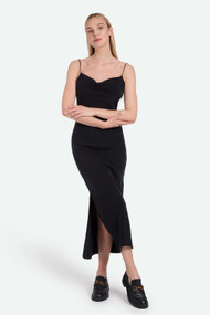 Minimum Allies Midi Dress in Black