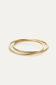 Jenny Bird Dane Bangle 2 Pack in High Polish Gold