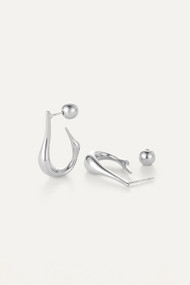 Jenny Bird Colette Hoops Small in High Polish Silver