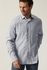 34 Heritage Herringbone Shirt in Grey Melange