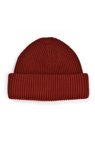 Paper Label Minna Beanie in Intense Rust