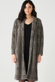 Dex Houndstooth Plaid Coat