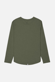 KuwallaTee Long Sleeve Scoop Tee in Dark Olive