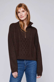 Gentle Fawn Georgie Sweater in Heather Espresso