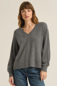 Z Supply Wilder Cloud Top in Charcoal Heather