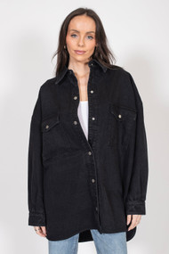 Brunette The Label Shania Denim Jacket in Black