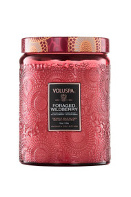 Voluspa Large Glass Jar Candle in Foraged Wildberry