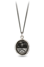 Pyrrha North Star Talisman in Silver 18"