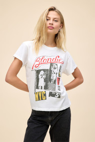 Daydreamer Blondie Valentine Collage Tour Tee in Vintage White