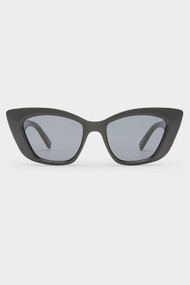 Le Specs Tranquil Turmoil Sunnies in Black + Smoke