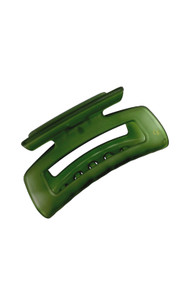 Chelsea King French Cutout Claw Clip in Moss Matte