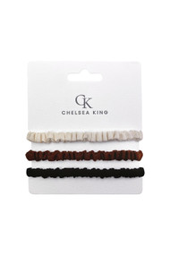 Chelsea King 3 Pack Hair Ties in Luxe Neutrals