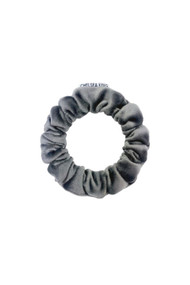 Chelsea King Edwardian Velvet Thins Scrunchie in Grey