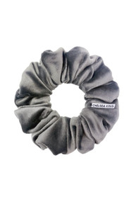 Chelsea King Edwardian Velvet Scrunchie in Grey