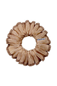 Chelsea King Allure Plisse Scrunchie in Sandalwood