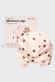 Kitsch Luxe Shower Cap in Blush Dot